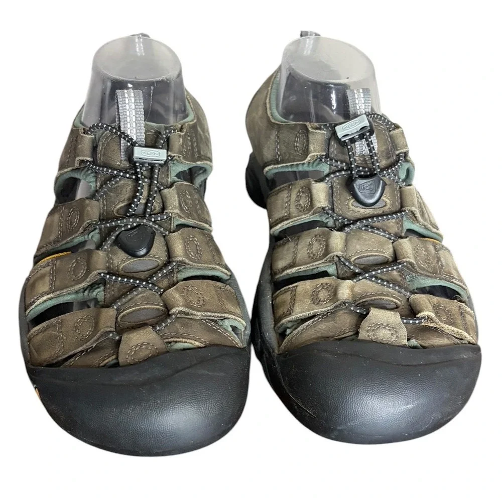 Keen Brown Newport H2 Sandals Waterproof Leather Hiking Mens 11